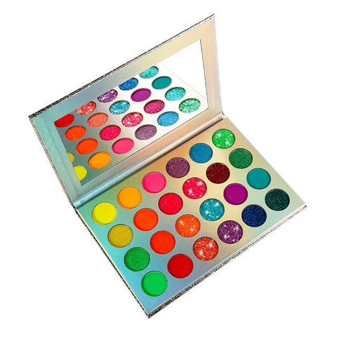 DE'LANCI Rainbow Glow in the Dark Eyeshadow Palette w Eyeshadow Primer