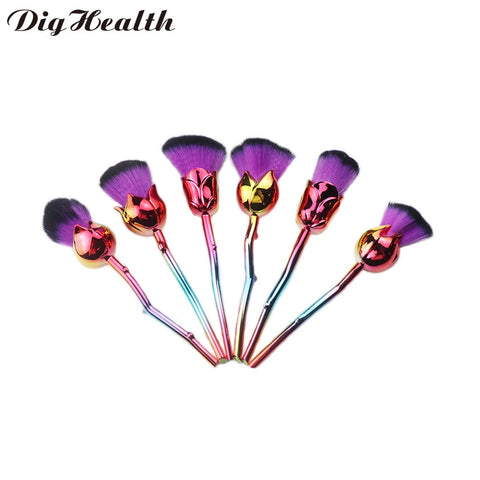 DIGHEALTH Rose Flower Makeup Brush Set