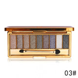 Sombra de olho profissional pallete maquiagem 9 cores diamante brilho brilhante brilhante sombra de olho compõem paleta à prova dwaterproof água com escova